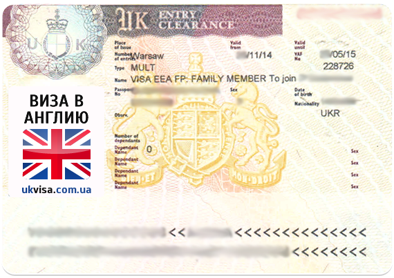 Виза в Англию EEA Family Permit
